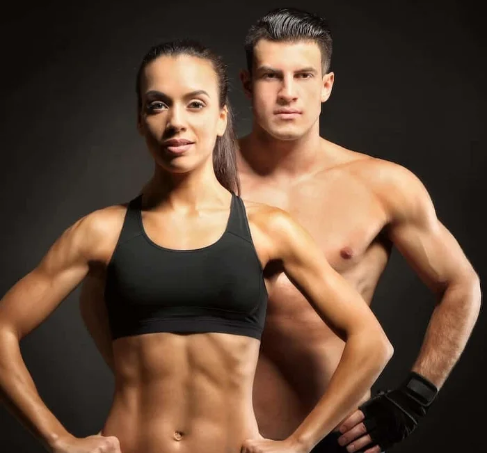 Two people in athletic wear, illustrating a sustained routine